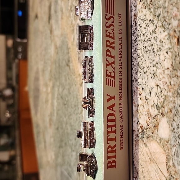 Silver Plated Railroad Car Birthday Candle Holders by Lunt - Picture 5 of 9